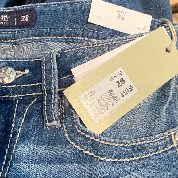 Miss Me Women's Jeans 28X32 Prosecco Cross Mid-Rise Bootcut NWT - Picture 10 of 12